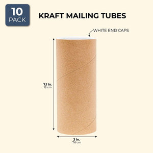 3 x 20 Kraft Mailing Tubes with Caps