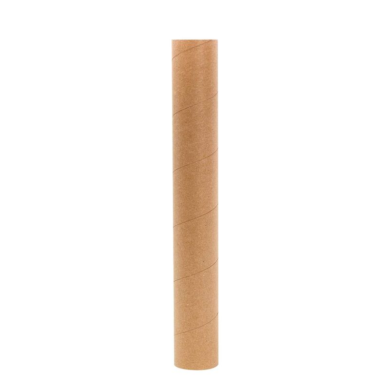 White Mailing Tubes with Caps, 2D x 30L usable length (12 Pack