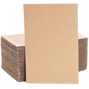 Corrugated Cardboard Sheets, E-Flute Boards (6 x 9 in, 50 Pack)