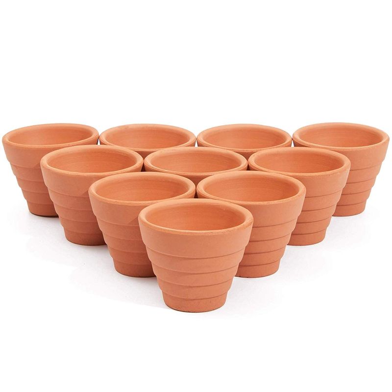 Mini Clay Terra Cotta Pots (1.5 in. 10 Pack)