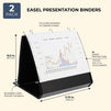 Juvale Desk Binder Easel Presentation Folder (2 Pack) 10.5 x 11.5 Inches, Black