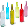 Empty Glass Bordeaux Wine Bottles (6 Colors, 6 Pack)