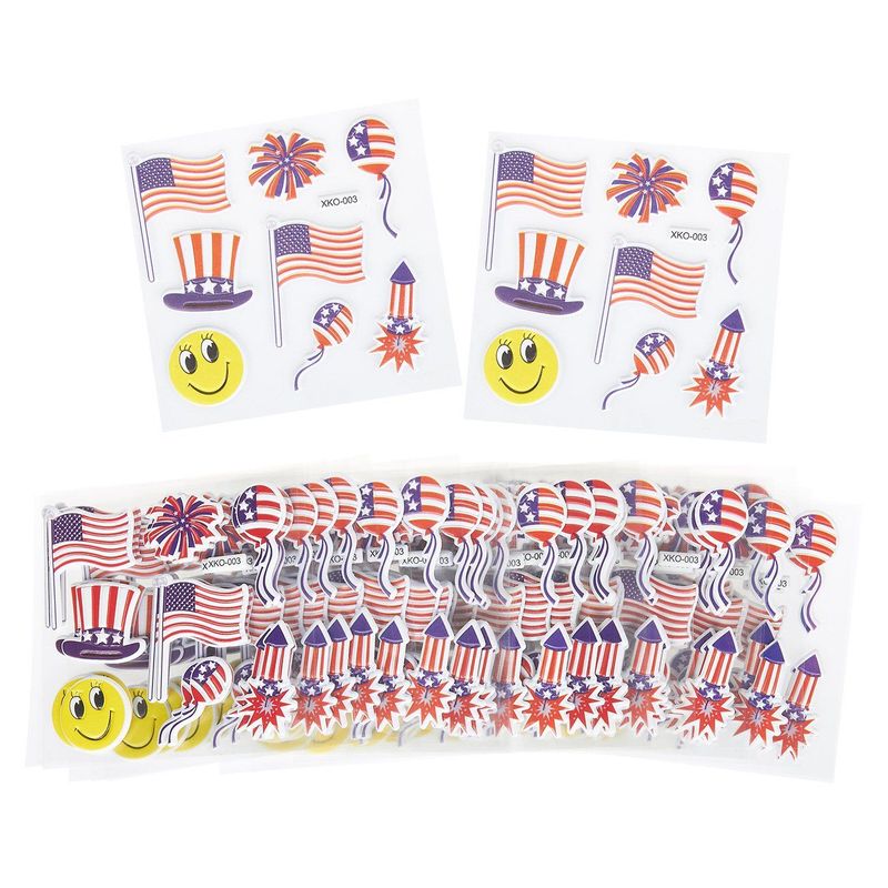 4th of July American Flag Stickers for Independence Day Party Favors (240 Pieces)