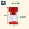 Juvale Pill Tablet Crusher Grinder (4 Pack), Red