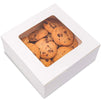 Juvale Pastry Box with Window (6 x 6 x 2.5 in, White, Pack of 50)