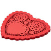 Juvale 10 Inch Heart Shape Doilies Paper (100 Pack, Red)