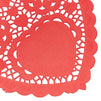 Juvale 10 Inch Heart Shape Doilies Paper (100 Pack, Red)
