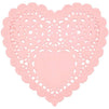 Juvale Heart Shape Paper Doilies (6 in, Pink, 200 Pack)