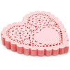 Juvale Heart Shape Paper Doilies (6 in, Pink, 200 Pack)