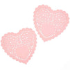 Juvale Heart Shape Paper Doilies (6 in, Pink, 200 Pack)