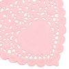 Heart Shaped Paper Lace Doilies for Weddings, Valentines Party (6 In, Pink, 200 Pack)