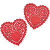 Heart Shaped Paper Lace Doilies for Weddings, Valentines Décor (4 In, 200 Pack)