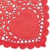 Heart Shaped Paper Lace Doilies for Weddings, Valentines Décor (4 In, 200 Pack)