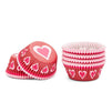 Valentine's Cupcake Dessert Liners, Pink and Red Heart Muffin Cups (3 Designs, 450 Pack)