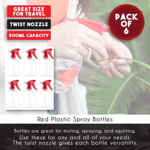 Empty Plastic Spray Bottles (16 oz, 12 Pack)