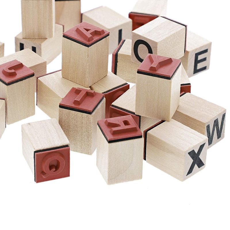 30pcs Lowercase Alphabet Letter Wooden Rubber Stamp Set – The Diversified  Classroom