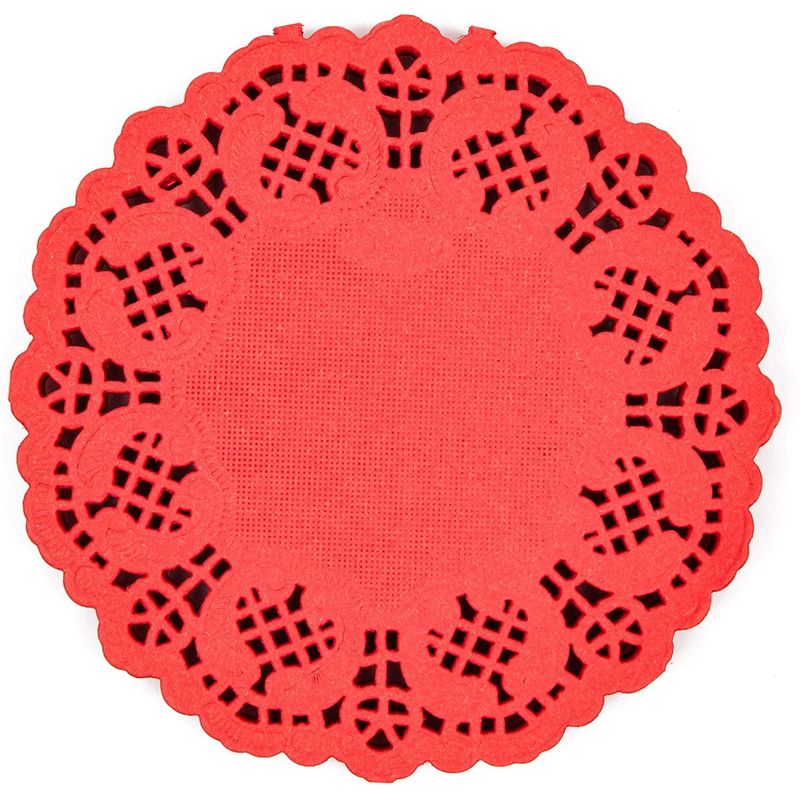 Mini Round Paper Lace Doilies, Rainbow Placemats (6 Colors, 600 Pack)