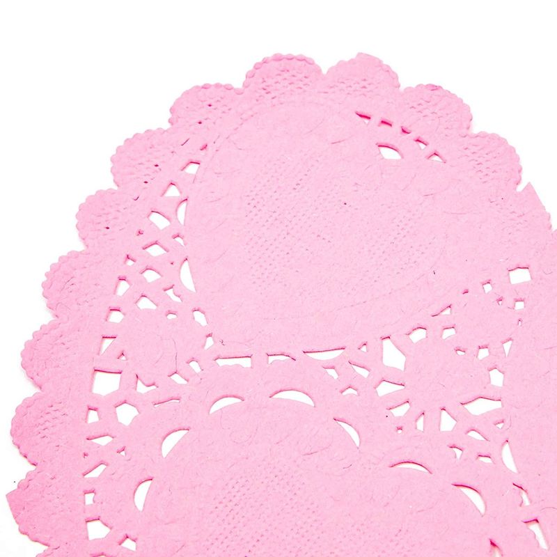 Juvale 200 Pack Heart Shaped Paper Lace Doilies For Valentine's