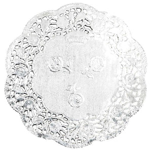 Lace Paper Doilies, Metallic Silver Placemats (5 Sizes, 60 Pack)