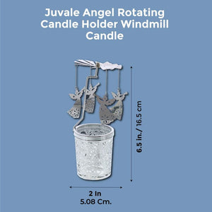 Juvale Angel Rotating Candle Holder Windmill Candle - 6.5 Inch