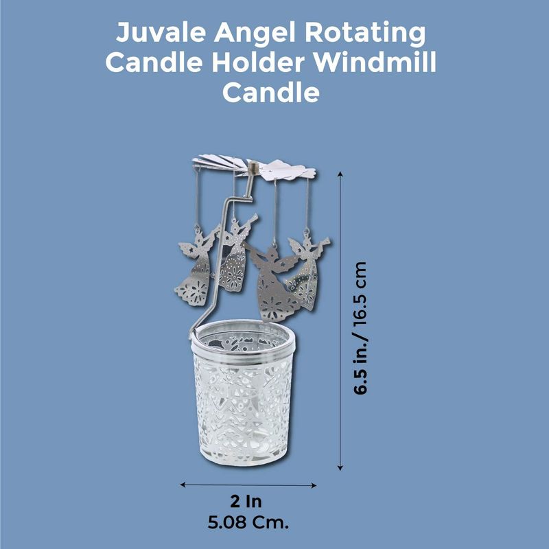 Juvale Angel Rotating Candle Holder Windmill Candle - 6.5 Inch