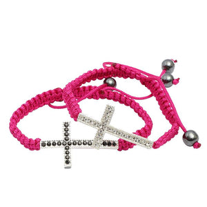 Adjustable Cross Bracelets, Faith Gifts for Women (12 Pack)