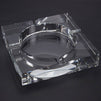 Juvale Square Crystal Cigar Ashtray with 4 Slots and Gift Box (7.1 x 1.46 x 7.1 in)