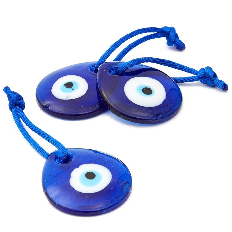 Juvale Hamsa Evil Eye Beads for Décor and Home Protection, 12 Pack, Dark Blue