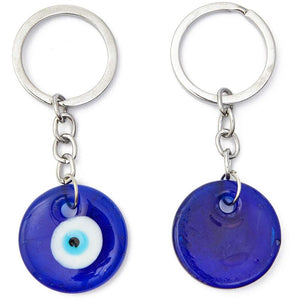 Juvale Hamsa Evil Eye Keychain Amulet for Good Luck, 12 Pack, Dark Blue