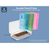 Pencil Boxes 4 Colors, School Pencil Cases (7.75 x 4.5 x 2.25 Inches, 4-Pack)