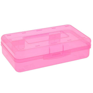 Pencil Boxes 4 Colors, School Pencil Cases (7.75 x 4.5 x 2.25 Inches, 4-Pack)