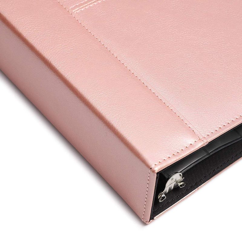 7 Ring Rose Gold Business Check Binder, Holds 600 Checks, 3 on a Page, (14 x 2 x 10 in.)
