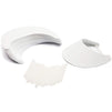 Foam Visors with Coil Bands for Crafts (9.25 x 7 In, White, 16 Pack)