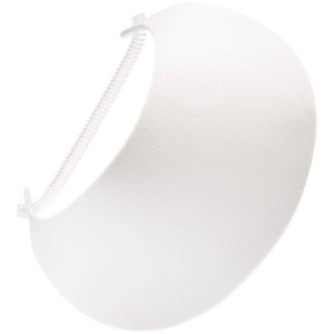 Foam Visors with Coil Bands for Crafts (9.25 x 7 In, White, 16 Pack)