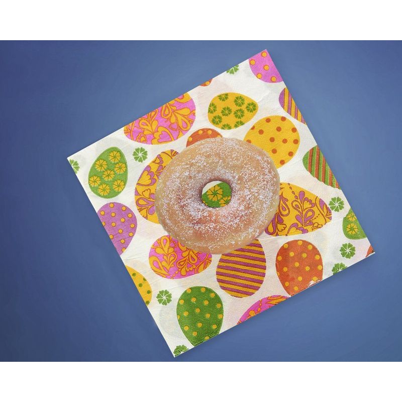 Easter Egg Paper Dinner Napkins (6.5 x 6.5 In, 100 Pack)