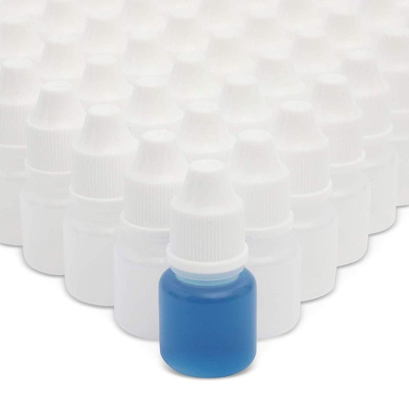 Juvale 50 Pack Liquid Dropper Bottles With Cap For Eye Drops, Liquid &  Paints (5ml, White) : Target