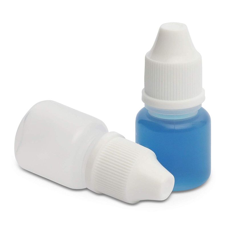 Liquid Dropper Bottles with Cap (5ml, White, 50 Pack)