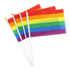 Transgender, Bisexual, Pansexual, Gay Pride Handheld Stick Flags, LGBTQ (12 In, 60 Pack)