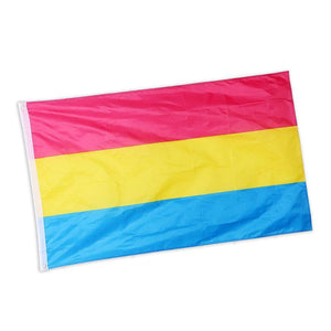 Juvale Pansexual Pride Flags with Brass Metal Grommets (3 x 5 ft, 2 Pack)