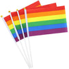 Handheld Rainbow Pride Flags (12 In, 60 Pack)