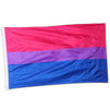 Bisexual Pride Flags with Brass Metal Grommets, LGBTQ Flag (3 x 5 ft, 2 Pack)