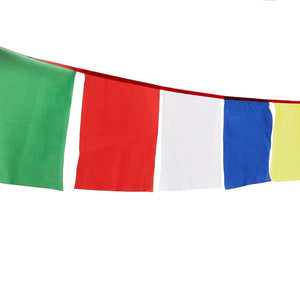 Juvale Blank Prayer Flag of 5 Colors - 50 Flags & 23 Feet – Traditional Five Element Colors(10” x 10”) - 5 Colors Without Printing