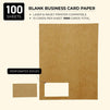 Blank Business Cards Printable Paper Customizable (100 Sheets, Brown, 1000 Pieces)