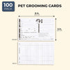 Juvale 100 Pack Pet Grooming Card - 8 x 5 inches