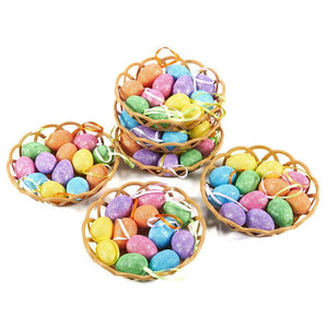 Mini Easter Eggs for Crafts, Sparkling Foam Eggs for DIY and Decor (72 Pack)