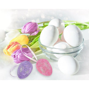 Mini Easter Eggs for Crafts, Sparkling Foam Eggs for DIY and Decor (72 Pack)