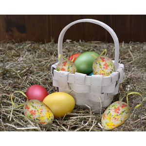Foam Vintage Easter Egg Ornaments, Rustic Hanging Decorations (3 in, 36 Pack)