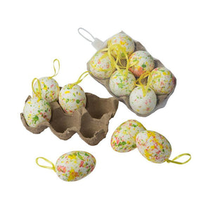 Easter Egg Ornaments in 6 Colorful Metallic Gold Designs (36 Pack)