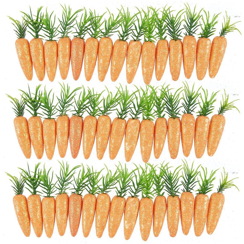 Easter Decorations Carrots for Crafts, Orange (0.5 x 3 x 0.5 in, 45 Pack)