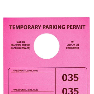 Juvale 100 Pack Temporary Parking Permit Hang Tags Numbered 0001- 0100,  Hanging Passes For Car Mirrors, Bulk, Green, 3.15 X 4.75 In : Target